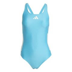 adidas SH3.RO Classic 3-Stripes Swimsuit Womens Cyan/White