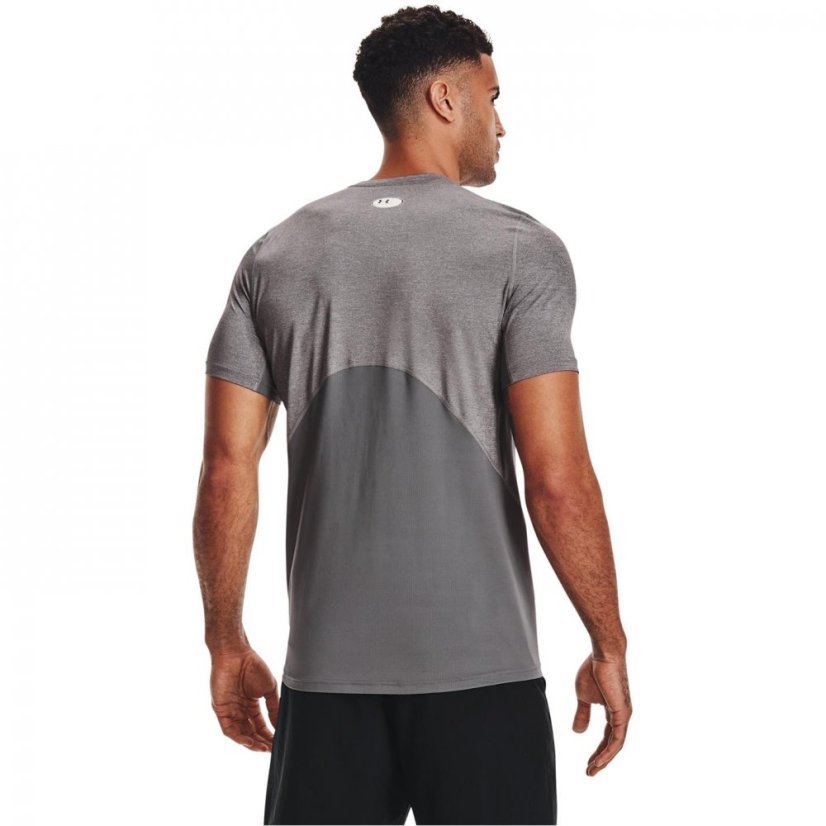 Under Armour HeatGear Armour Fitted Short Sleeve Training Top Mens Carbon Heather