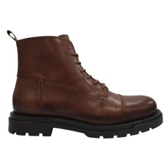 Firetrap Men's Albon Leather Ankle Lace Up Hiker Rugged Boots Tan
