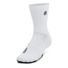 Under Armour Curry ArmourDry Playmaker Mid-Crew Socks Adults White/Black