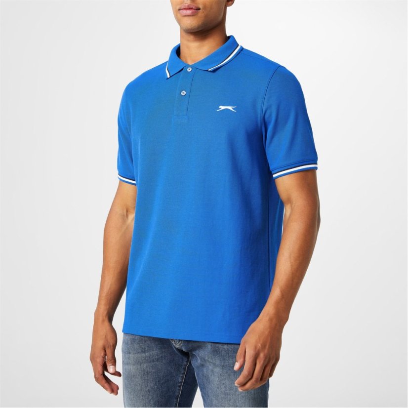 Slazenger Tipped pánské polo tričko Royal