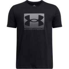 Under Armour Kids' B Boxed Sports Update Short Sleeve T-Shirt Black/P Gray