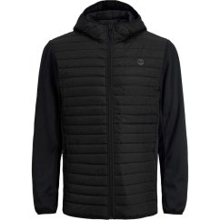 Jack and Jones Multi Quilted Jacket Mens Plus Size Black