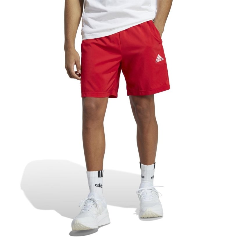 adidas Essentials 3-Stripes Shorts Red/White