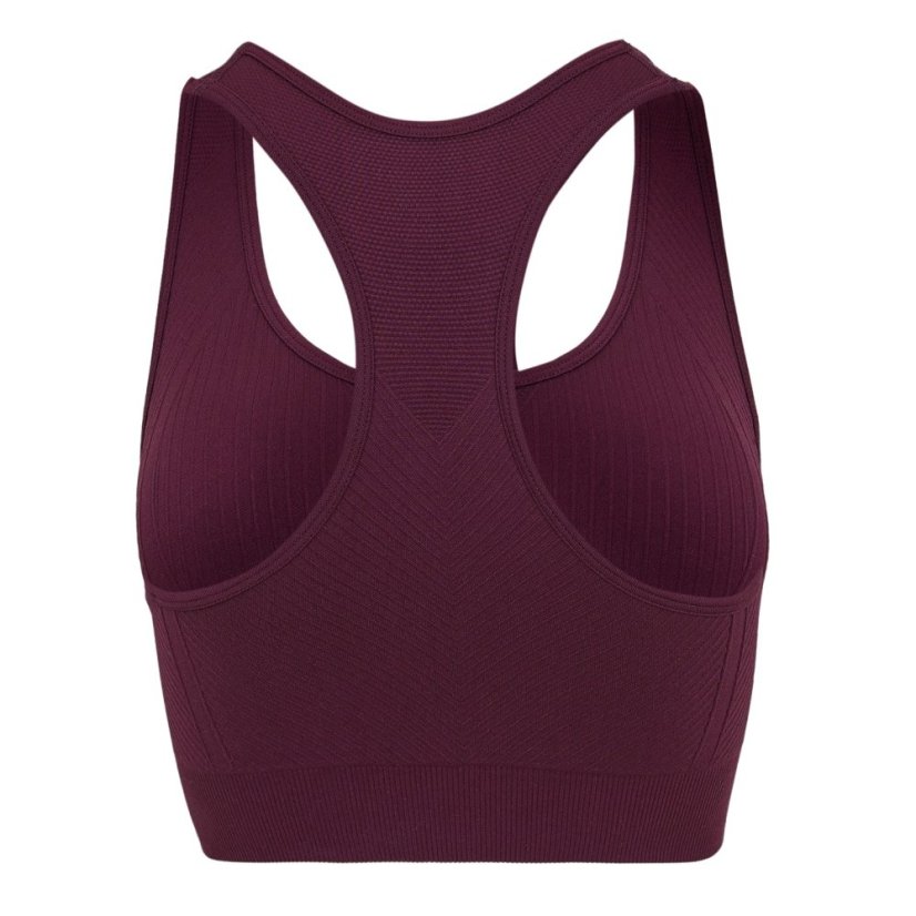 USA Pro UP Seamless Crop Sports Bra Dark Cherry