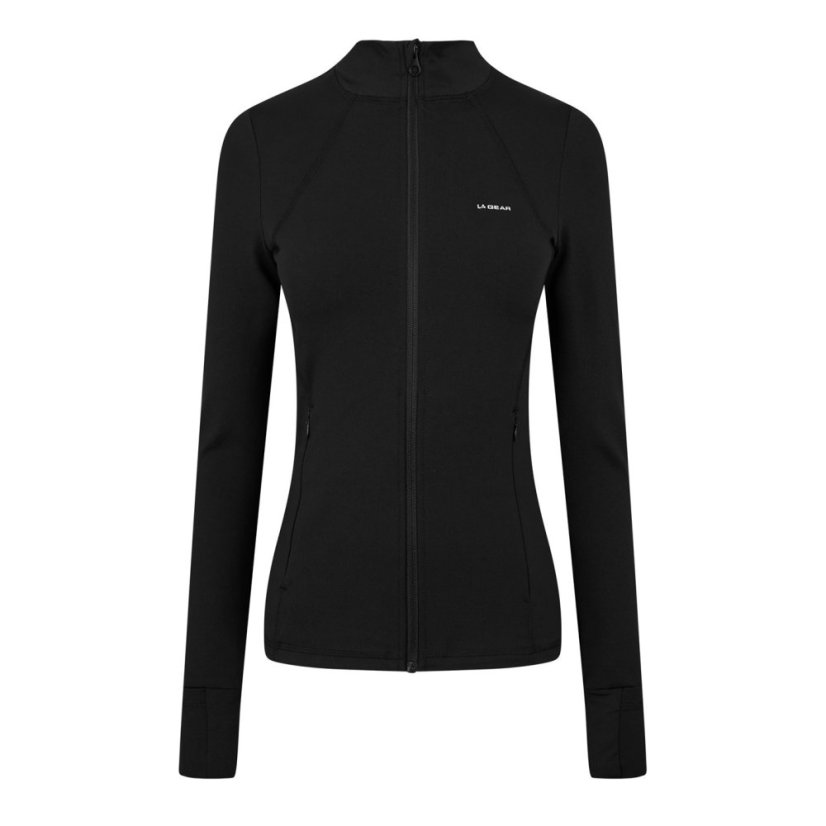 LA Gear Women's Moisture-Wicking Performance Training Jacket Black