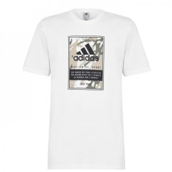 adidas Graphic Logo pánské tričko White Camo Box