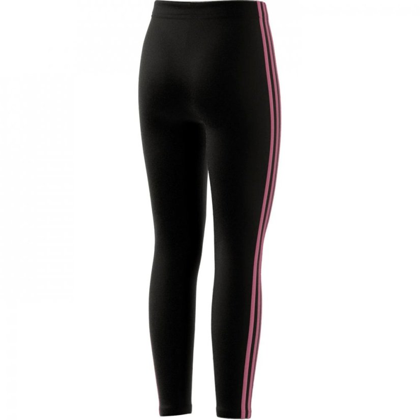 adidas Girls Essentials 3-Stripes Leggings Black/Pink