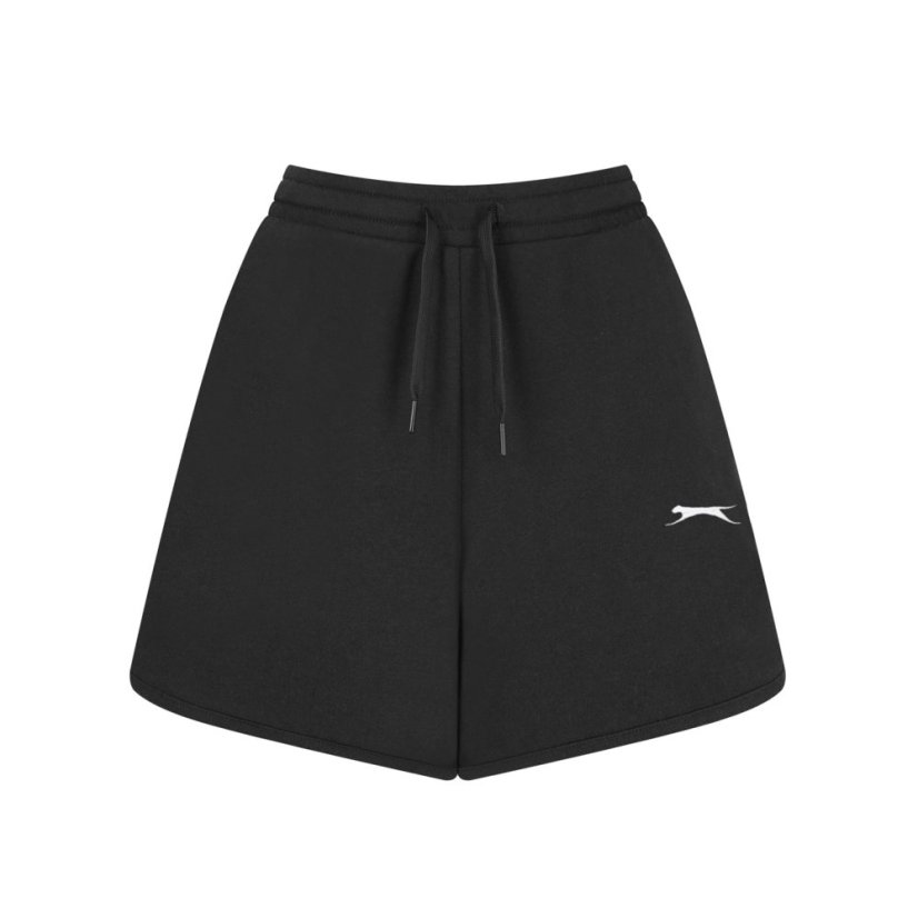 Slazenger Fleece Interlock Shorts Womens Black