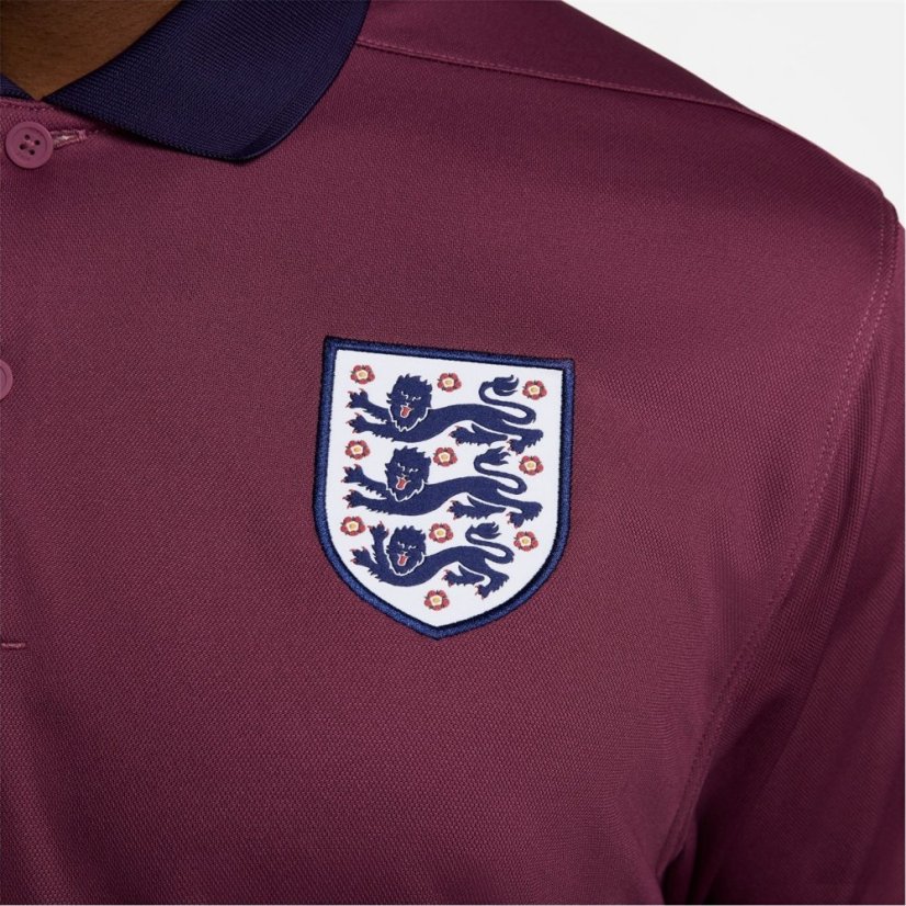 Nike England Victory Polo Shirt 2024 Adults Maroon