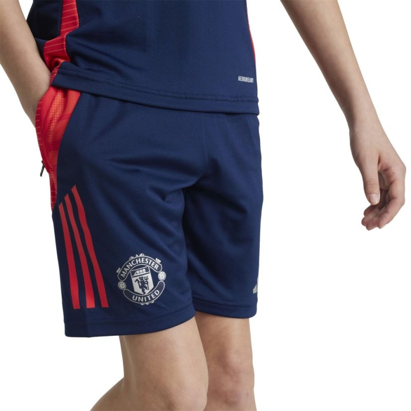 adidas Manchester United Training Shorts 2024 2025 Juniors Navy