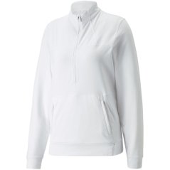 Puma W Cloudspun Rockaway quarter Zip Jumper Womens Bright White