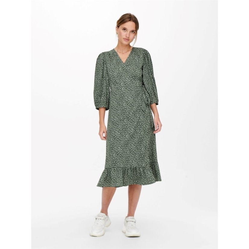 Only Women's Olivia Wrap Dress Balsam Green