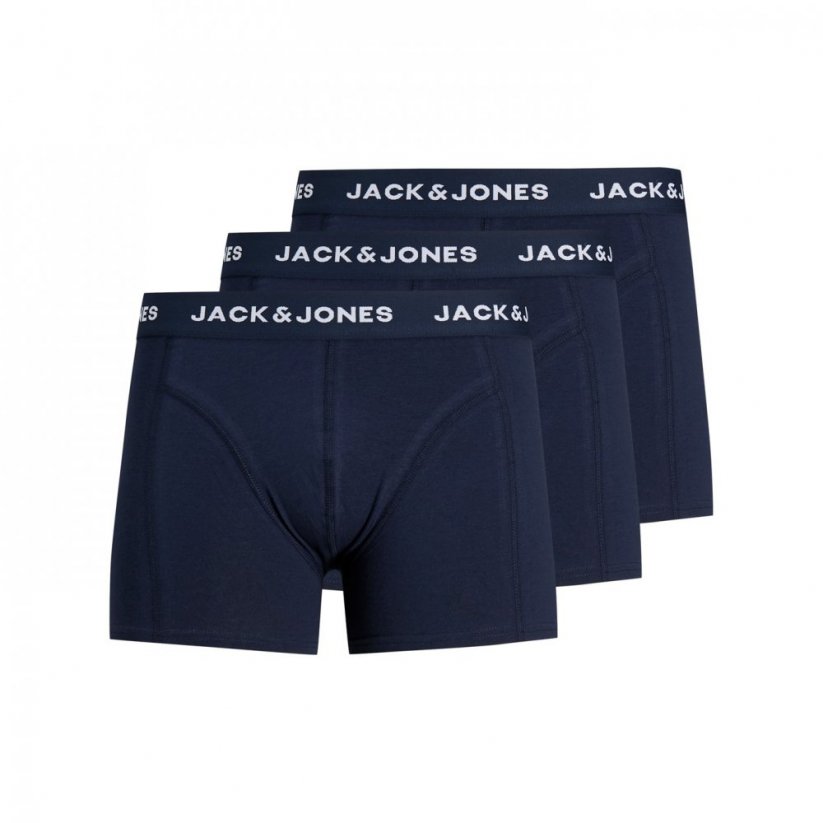 Jack and Jones Sense 3 Pack Trunks Mens Navy/Navy