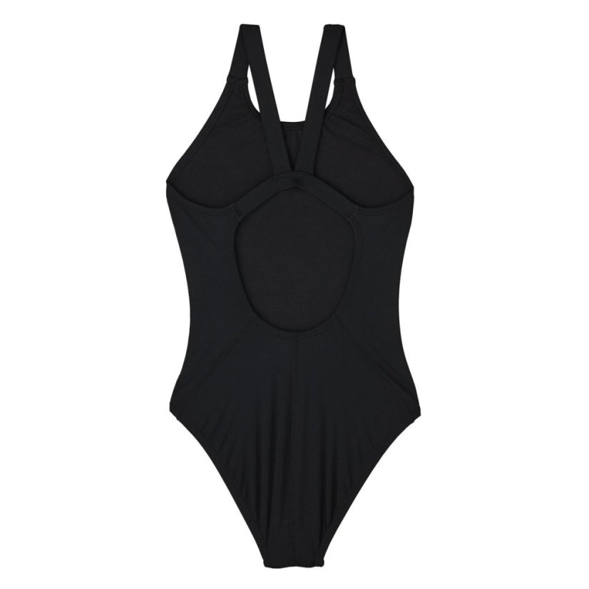 Nike Solid Swimsuit Black