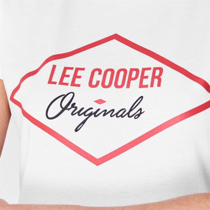 Lee Cooper Diamond T Shirt Ladies White