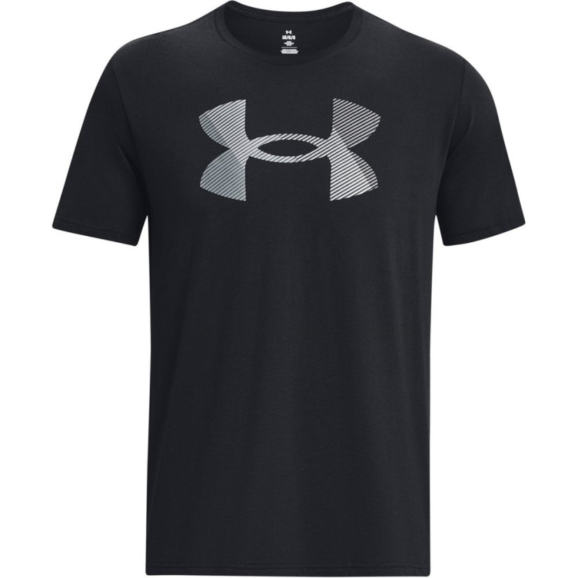 Under Armour Men's Big Logo Fill Cotton Short Sleeve Performance Gym Top Black