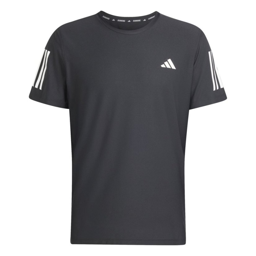 adidas Men's Short-Sleeve Performance Running Top BLACK