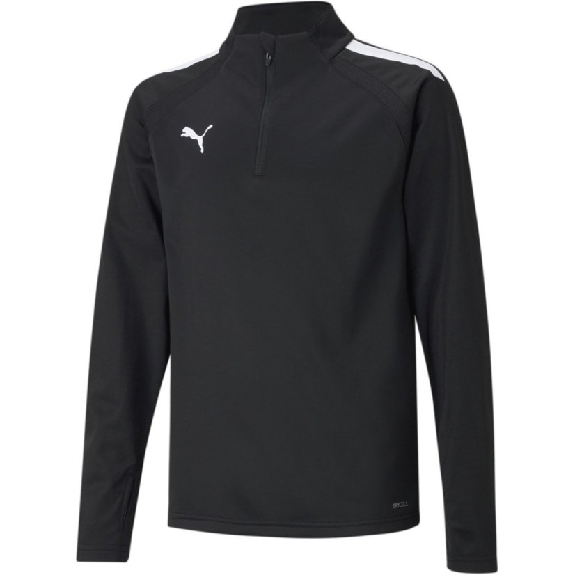 Puma (4) Teamliga 1/4 Zip Top Juniors Black