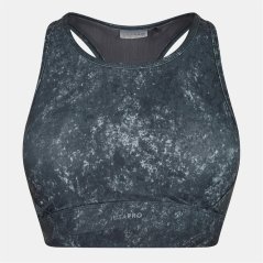 USA Pro Pro Core Racer Back Sports Bra Ladies Black Print