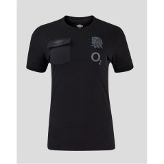 Umbro England Rugby Presentation T-Shirt 2024 Juniors Black