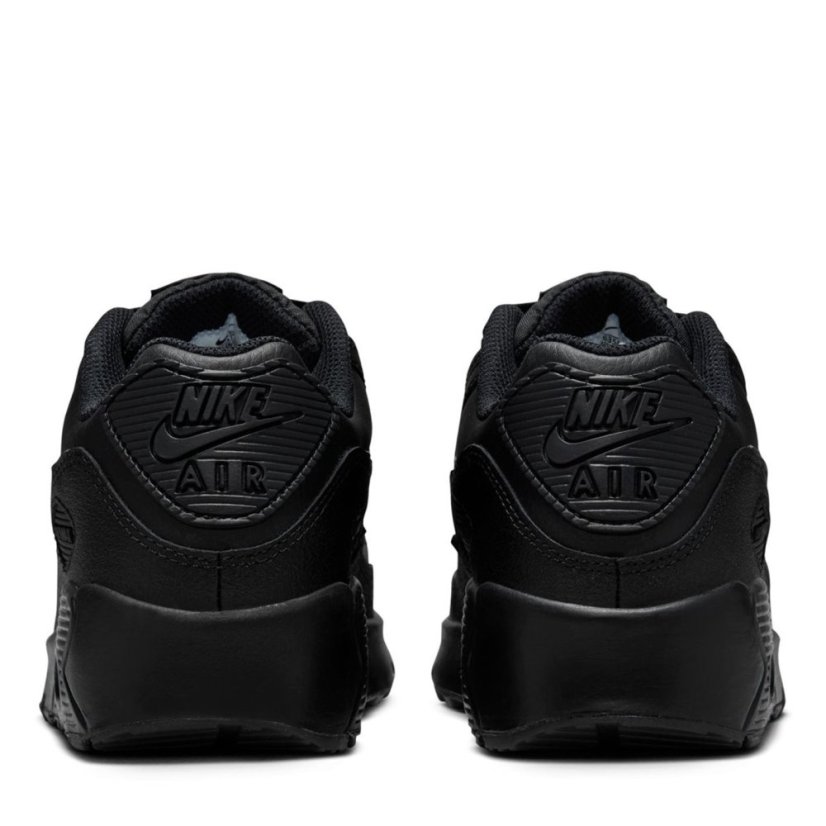 Nike Air Max 90 Little/Big Kids' Shoes Triple Black