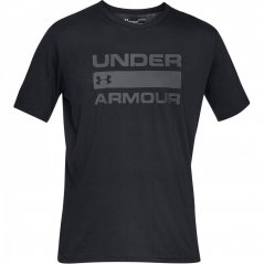 Under Armour Team Wordmark Short Sleeve T Shirt Mens Black/Gray