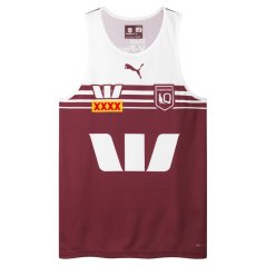 Puma Queensland Maroons 2024 Training Singlet Adults Burgundy