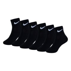Nike 6 Pack Ankle Socks Childrens Black