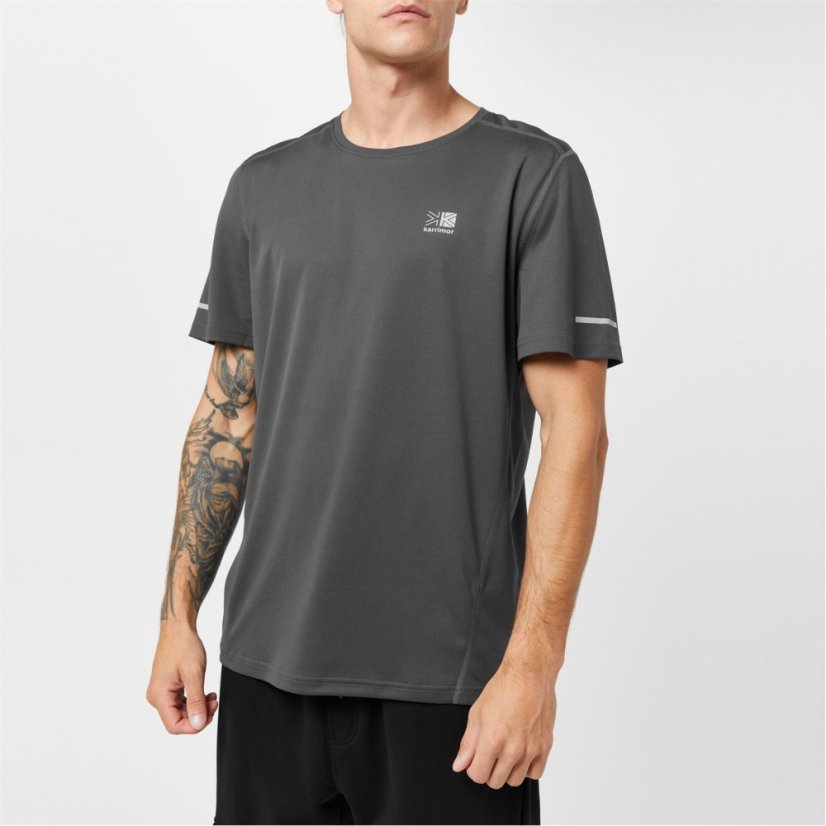 Karrimor Run Short Sleeve pánské tričko Charcoal