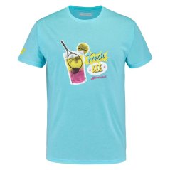 Babolat Men's Graphic Message Short-Sleeve Performance Gym Top Angel Blue Hthr