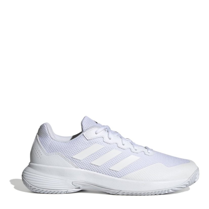 adidas Men's Gamecourt Tennis Shoes White/Mtte Slvr
