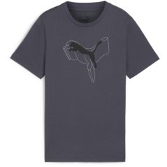Puma Unisex Kids' Ess Logo Lab Graphic Regular Fit T-Shirt Silver Gray