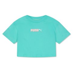 Puma Kids' Fleece Jogger Shorts Aqua