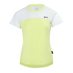 Slazenger Court Tee Ladies White/Lime