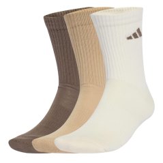 adidas 3-Pack Crew Socks Adults Earth Tonal 3S