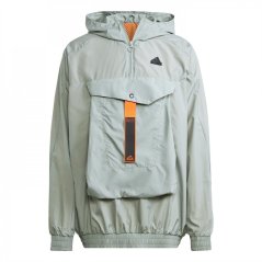 adidas City Escape Premium Windbreaker Mens Silver Green