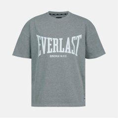 Everlast Men's Graphic Cotton Short Sleeve Oversized Fit T-Shirt Charcoal