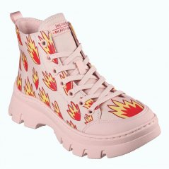 Skechers Canvas Signature Ricardo Cavolo Tin Platform Boots Girls Pink/Multi