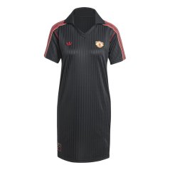 adidas Women's MUFC Icon T-Shirt Dress Black