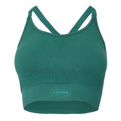 USA Pro UP Seamless Adjustable Sports Bra Forest Green