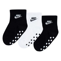 Nike Grippy Sock 3pk Baby Black/White