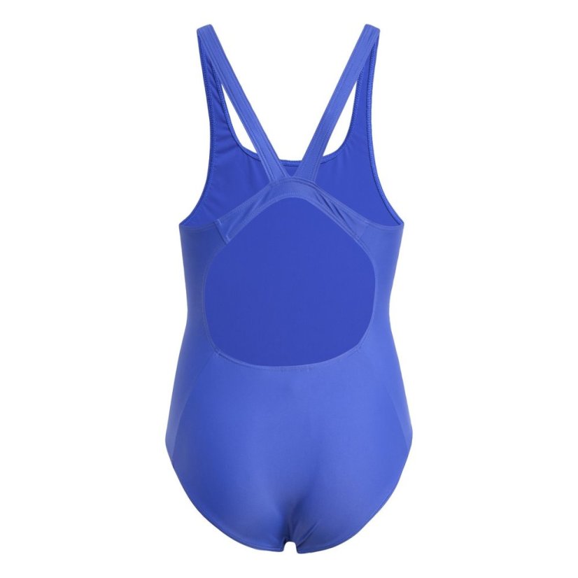 adidas 3 bar Swim Suit Junior Lucid Blue