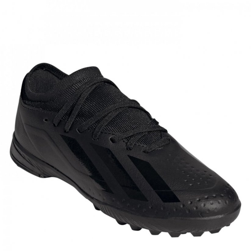 adidas X Crazyfast League Childrens Astro Turf Football Boots Black/Black