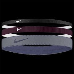 Nike Flex Mixed Width Headbands (3 Pack) Burgundy/Indigo