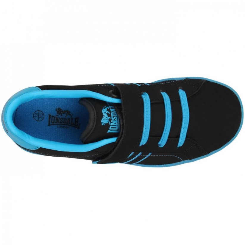 Lonsdale Oval Childrens Trainers Black/Blue