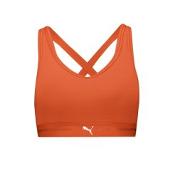 Puma Sporty Padded Low Impact Sports Bra Flame Orange