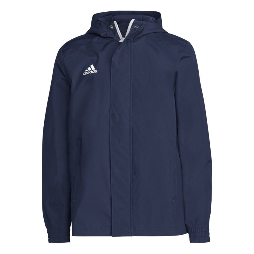 adidas Kids' Entrada 26 Water and Wind Resistant Rain Anorak Navy