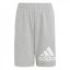 adidas BL Fleece Shorts Junior Boys Grey/White
