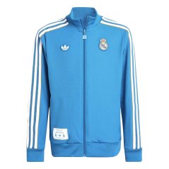 adidas Real Madrid Tracksuit Top Juniors Blue/White